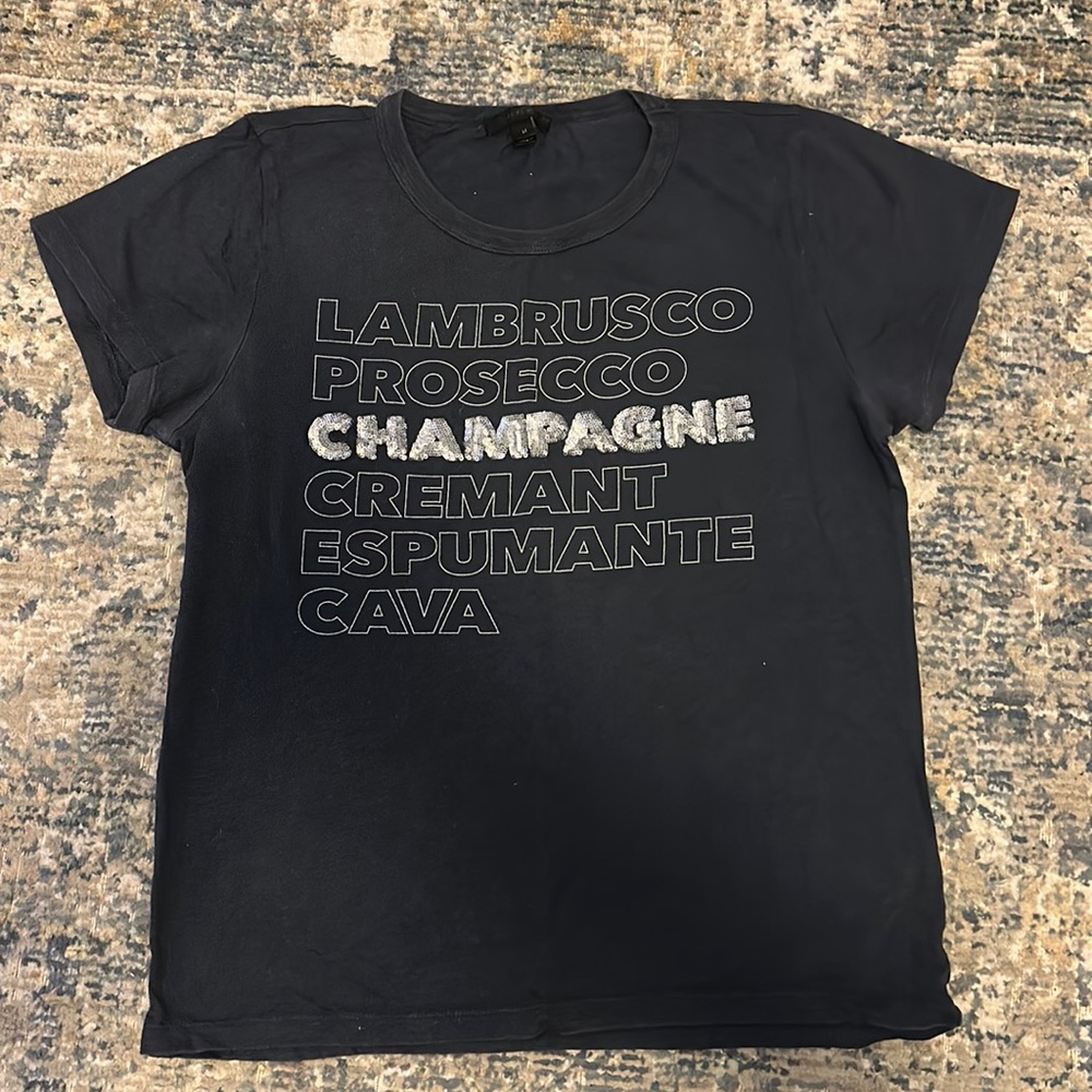 J. Crew Navy & Silver Champagne Shirt 🍾